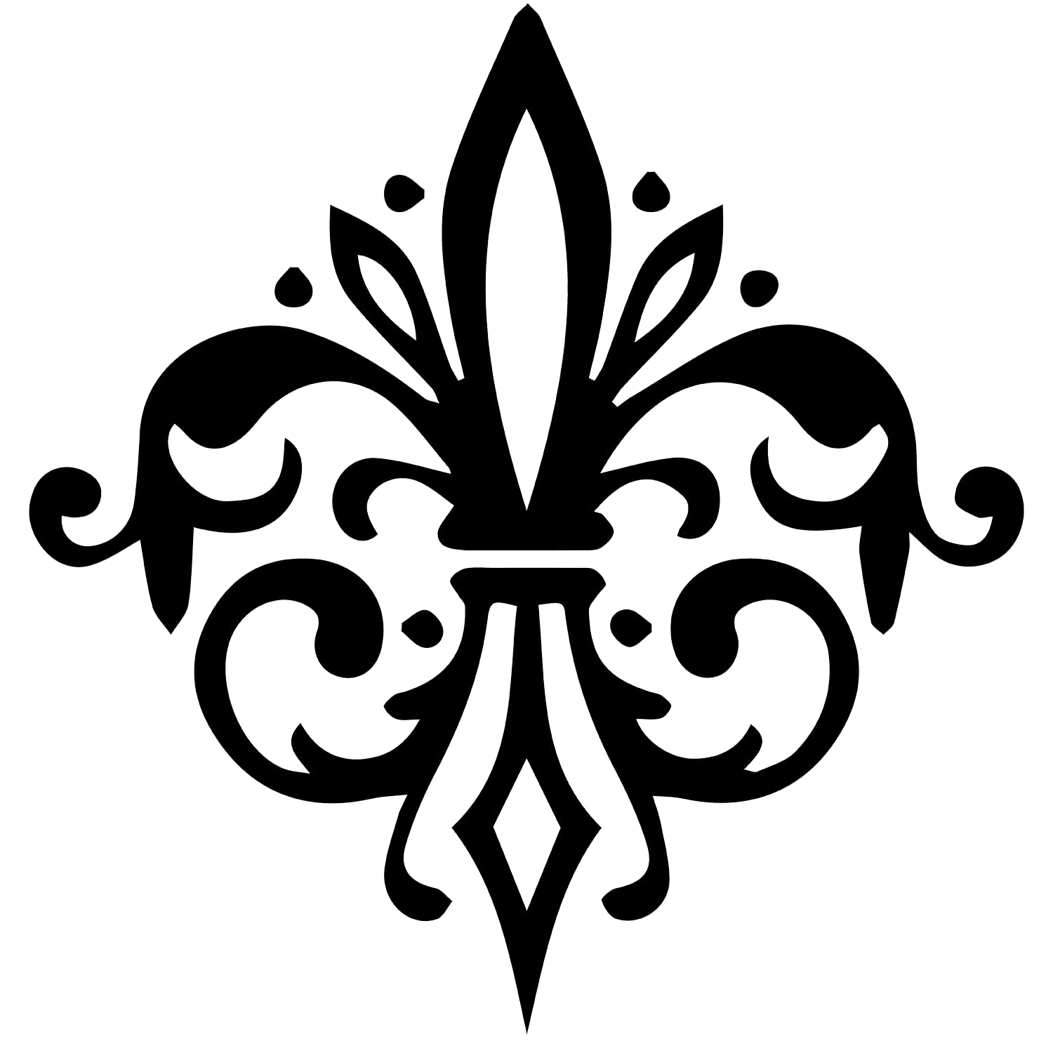 Transparent Decal Stickers of Lily Damask (Black) Premium Waterproof Vinyl Decal Stickers for Laptop Phone Accessory Helmet Car Window Mug Tuber Cup