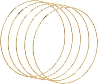 Gaosaili 5 Pack 10 in Metal Hoop Dream Catcher Hoop Wreath Frame Floral Ring for Crafts, Weddings, Christmas, Festival Dec...