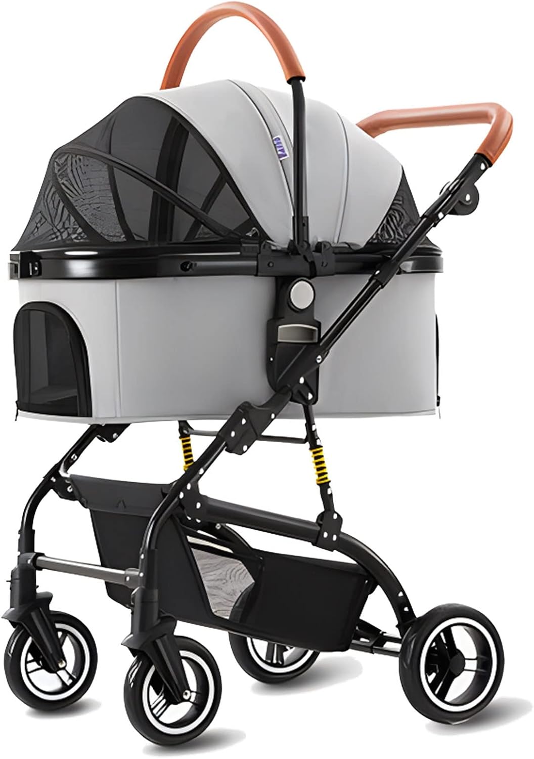 WAHHWF Pet Stroller, 4 Wheel Pet Cage Stroller for 10kg 15kg 20kg Small