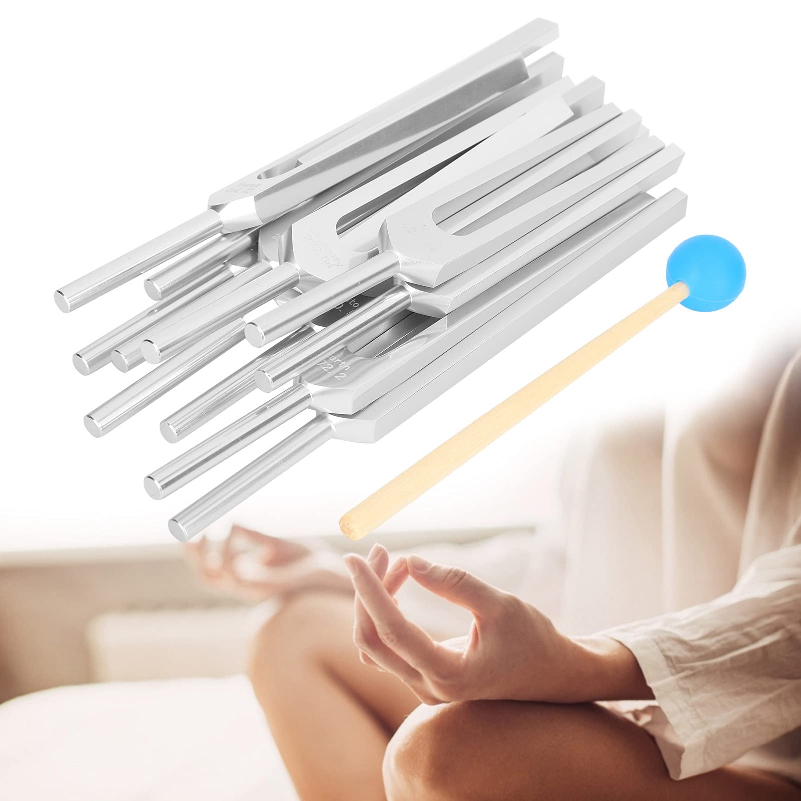 音叉セラピー用音叉8本セット　★ご希望があればおまけあり 楽天市場】チャクラ音叉セット、ヒーリング用音叉チャクラセット