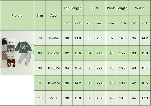 Vista 2 de Mamas - Ropa para niño pequeño, traje de otoño e invierno, sudadera de manga larga con letras, pantalones deportivos casuales