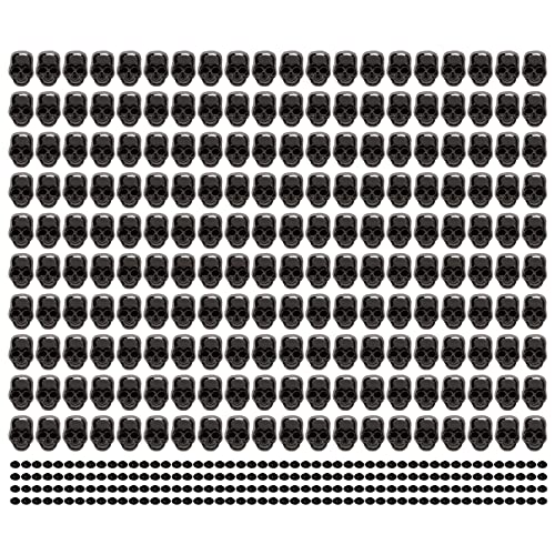 Skull Rivets, 200 Sets Gothic Style Skull Stud Accessories, Sewing Supplies for Clothing, Shoes and Bags Decoration(Alloy Color)