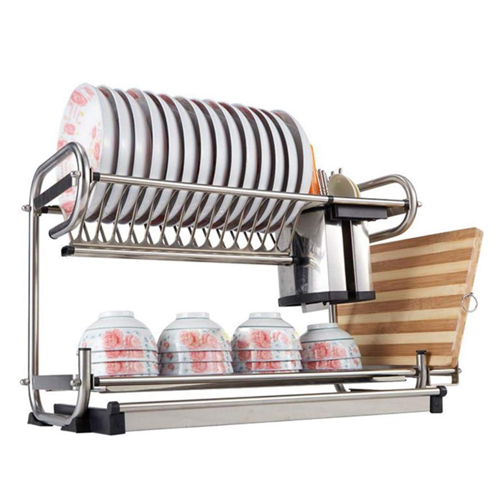 Suministros De Cocina Escurridor De Platos De Acero Inoxidable Escurridor De Cuencos Estante De Almacenamiento Escurridor De Platos Montado En La Pared, 67 * 26 * 39 Cm,