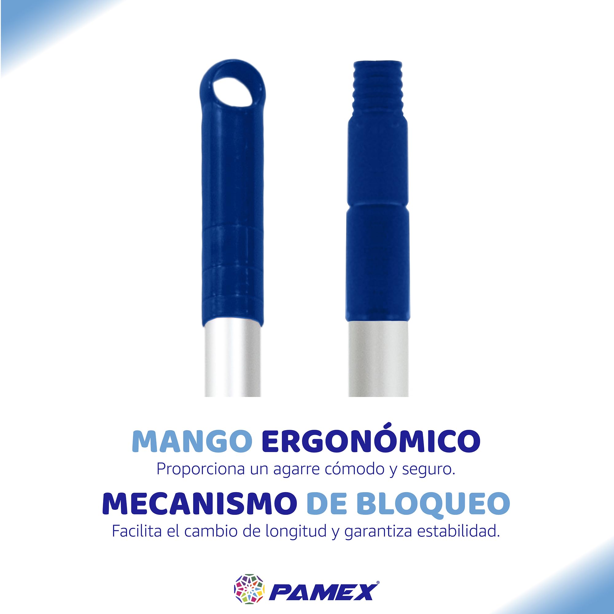 PAMEX Palo Extensible 5 metros Aluminio Mango Telescópico Profesional