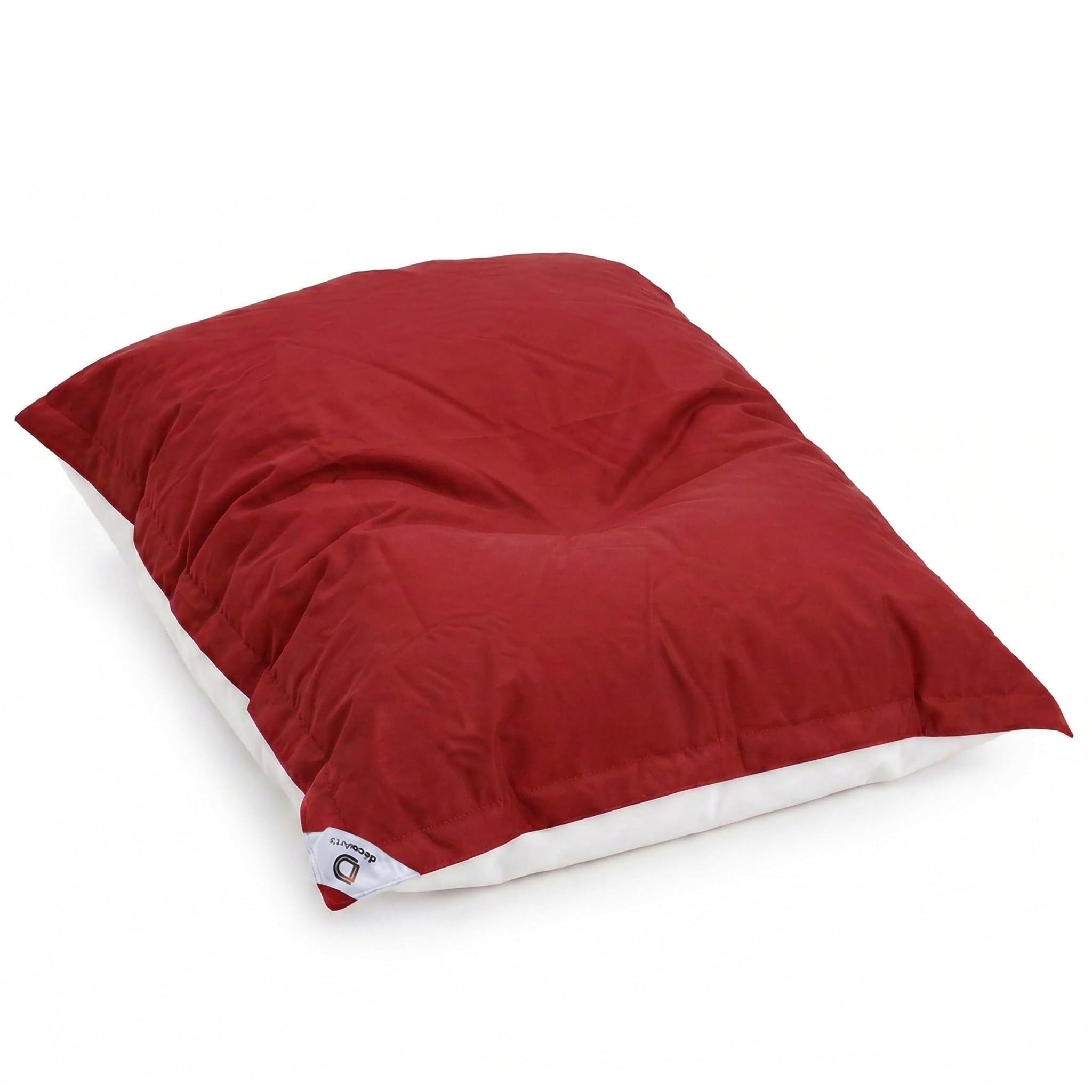 Pouf da Esterno Gigante XXL 180x140cm Imbottito (Non Gonfiabile) Galleggiante Piscina - Pouf Giardino Impermeabile Sfoderabile - Riempimento 450L Palline Polistirolo - Rosso Peperoncino