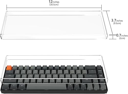 Miniatura 4 de Geekria Cubierta antipolvo para teclado 65%, cubierta de teclado acrílico transparente para teclado mecánico de computadora de 68 teclas, compatible