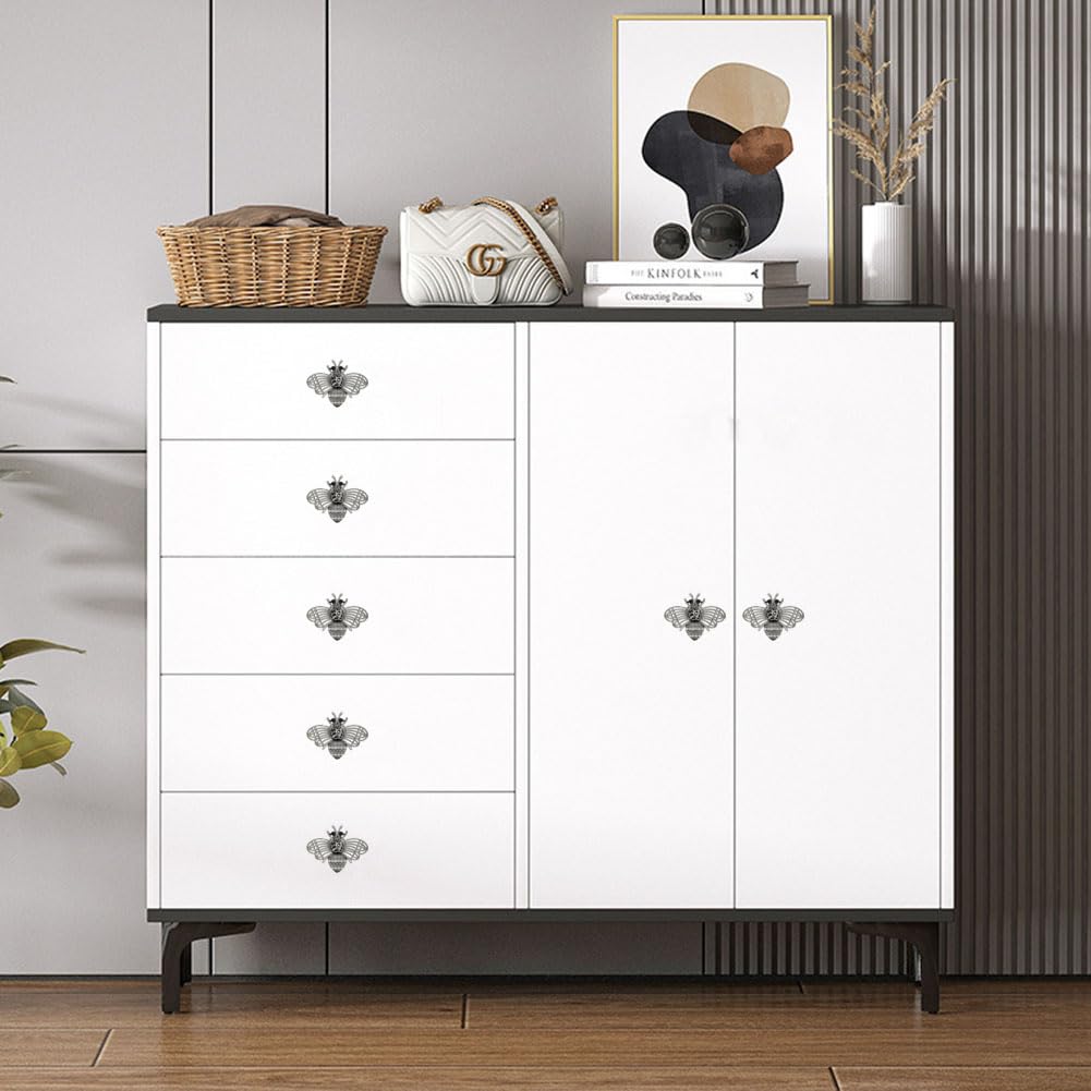 Lot De 4 Boutons De Tiroir Avec Motif Fleurs Et Feuilles Sur