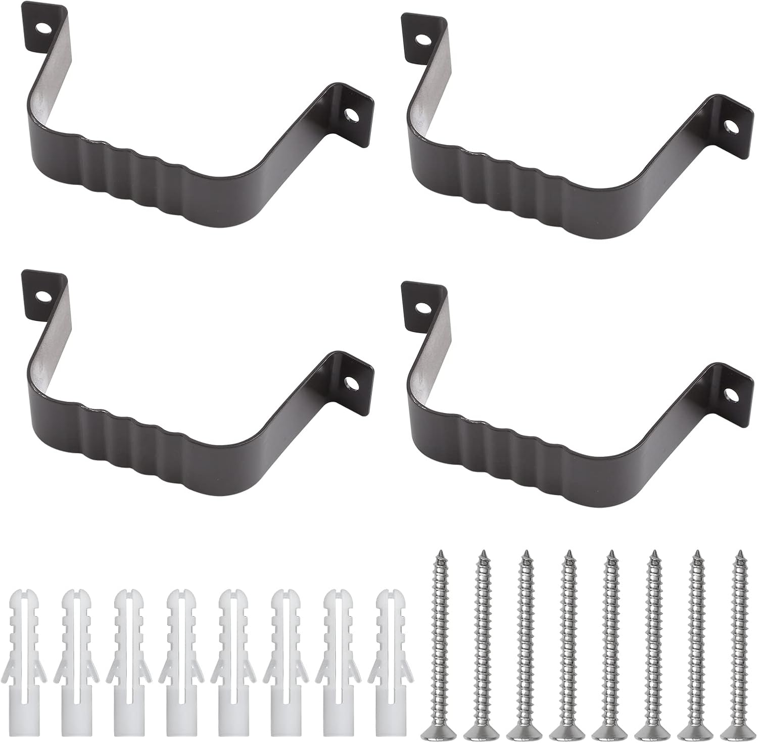 UFURMATE Downspout Straps, 4 Pcs Aluminium Alloy Downspout Gutter