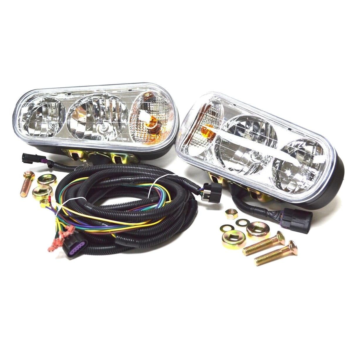 outdoorm Snow Plow Headlamp Light Kit Fits Western Fisher Curtis (2) Headlights (Center to Center) 3-3/8