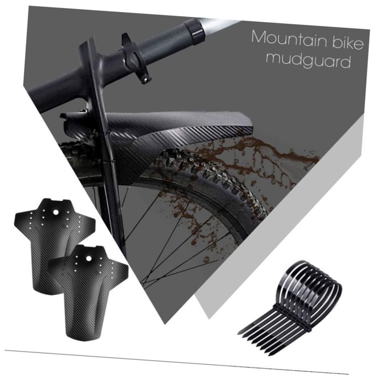 HANABASS Fahrrad Kotflügel Spritzwassergeschützter Kotflügel Schmutzfänger Fahrrad Rad Schutzblech Schutzbleche Für Mountainbikes Spritzschutzblech Fahrrad Schutzblech Plastik Black