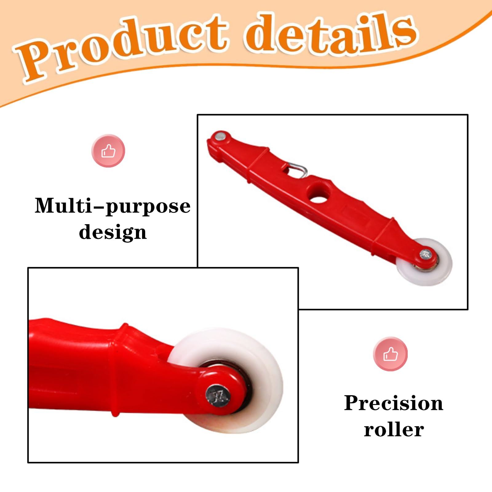 DKJEkdje 2 Pcs Screen Rolling Tool Multifunctional Plastic Window Fitting Tools with Stainless Steel Hook & Precise Roller for Repair Accessories - Image 4