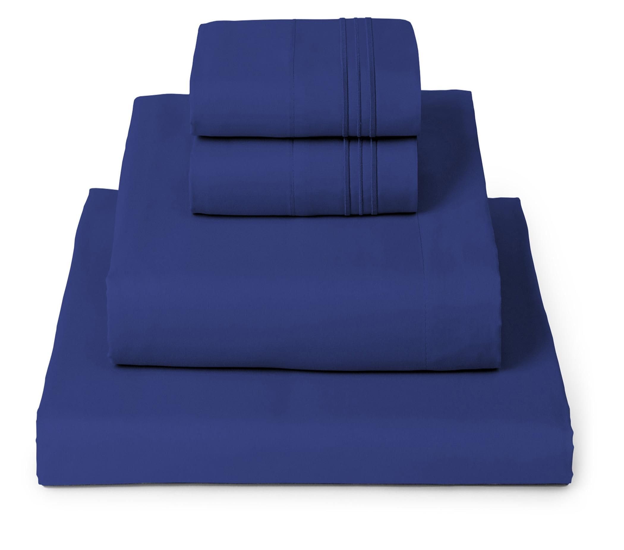 - Mellanni Queen Sheets Set - 4 PC Iconic Collection Bedding - Hotel Luxury, Extra Soft, Cooling Bed Sheets - Wrinkle, Fade, Stain Resistant (Queen, Royal Blue)