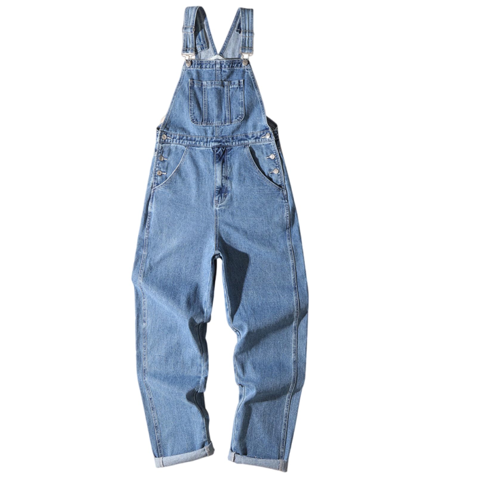 Monos Pantalones De Vaqueros Hombre,Overoles Vaqueros,Correa De Hombro Ajustable,con Botones En Los Lados,para Exteriores Casuales Fiestas Vacaciones Playa Vida Cotidiana