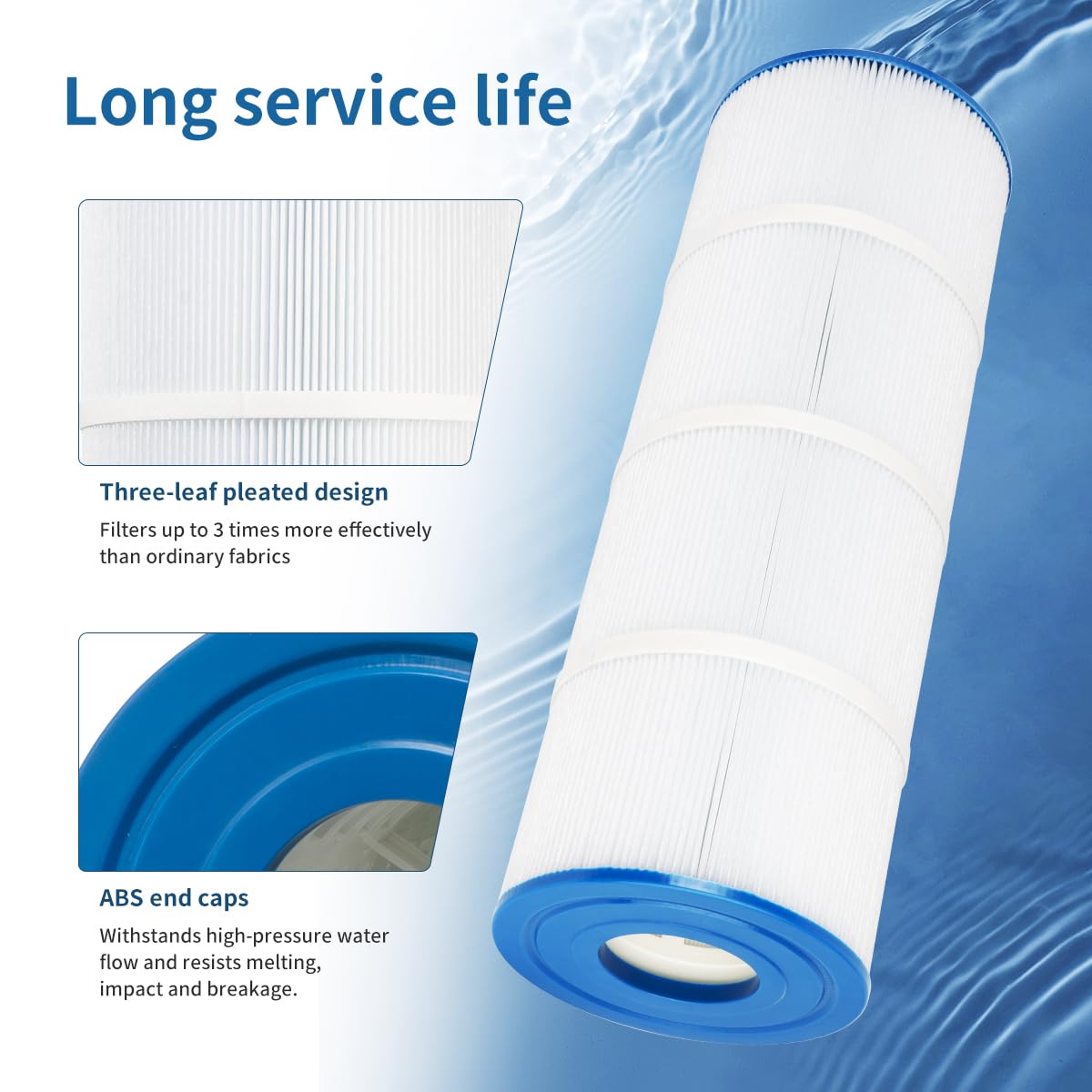 WuYan Filtro de piscina CCP320 compatible con Clean & Clear Plus 320, CCP320,817-0081, C-7470, FC-1976,80 pies cuadrados cartucho de filtro de piscina