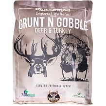 Whitetail Institute Grunt N Gobble Fall Food Plot Seed Mix, Grain and Clover Blend for Deer & Turkey, Stays Attractive Into Late Season, 10 lb Covers 1/4 Acre