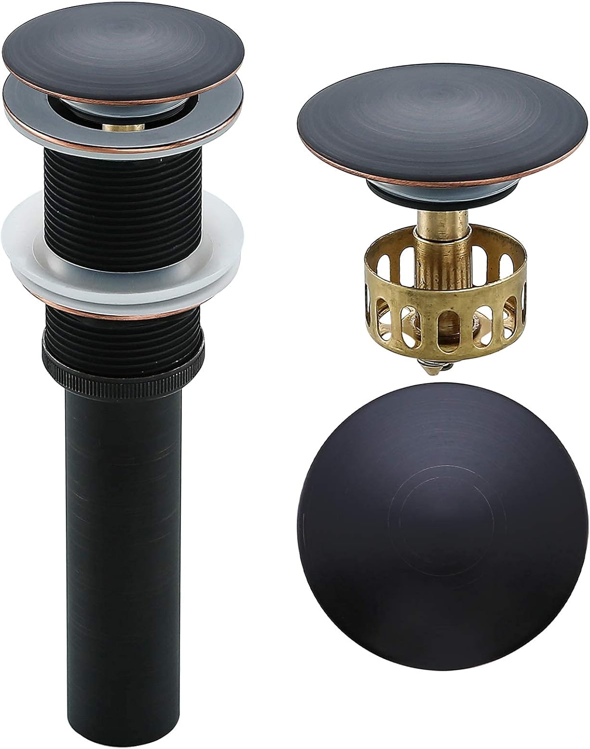 Amazon.com: SWHYGER Bathroom Sink Drain Without Overflow Vessel Sink ...