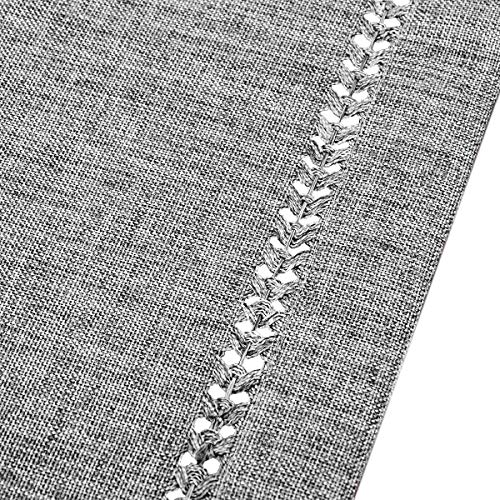 image for Grelucgo Set of 4 Handcrafted Solid Dark Gray Color Dinner Napkins, Do