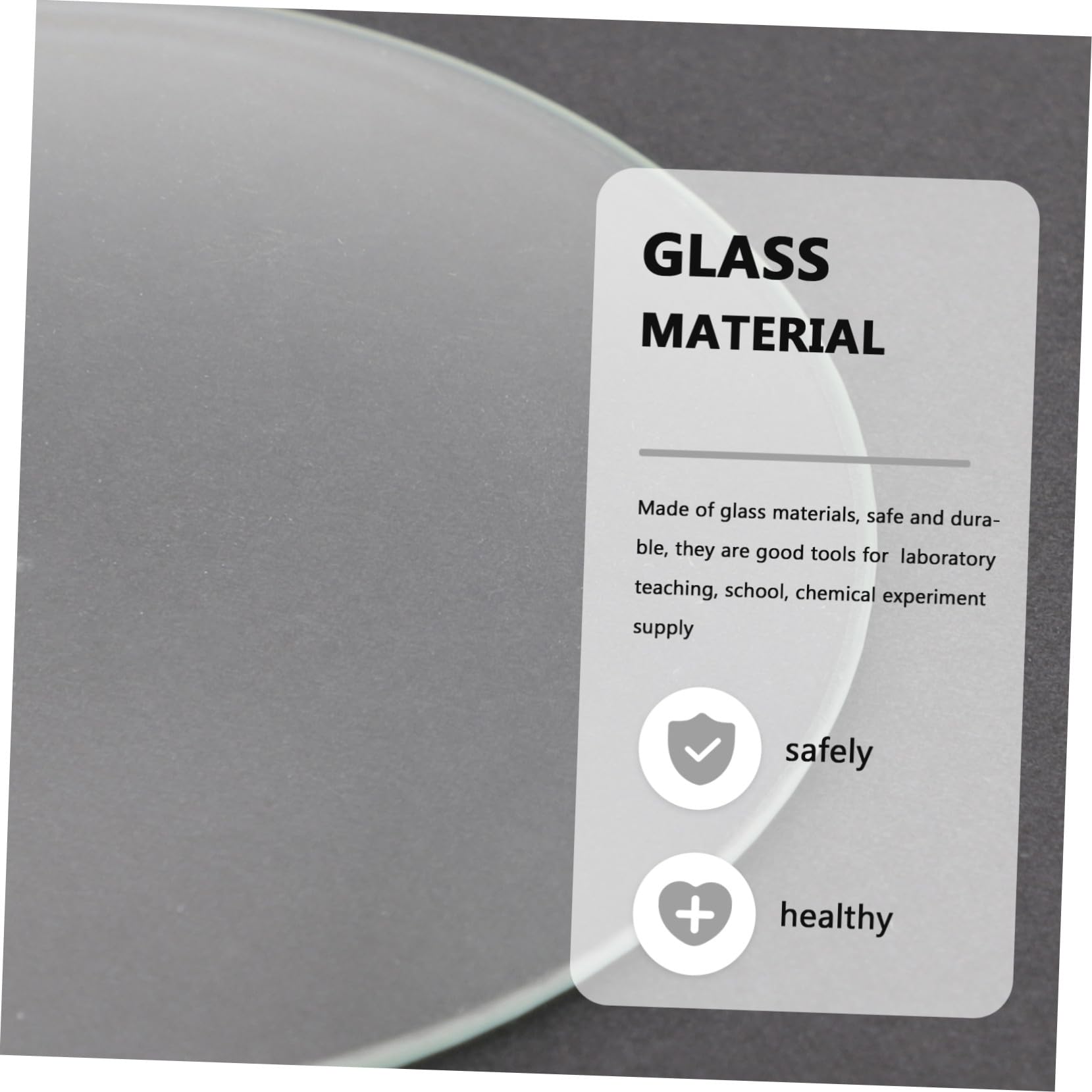 MAGICLULU de Vidrios de Reloj Planos Transparentes para Laboratorio 10 Piezas Material Sintético Resistente y Seguro Ideales para Clase de Química y Uso Escolar