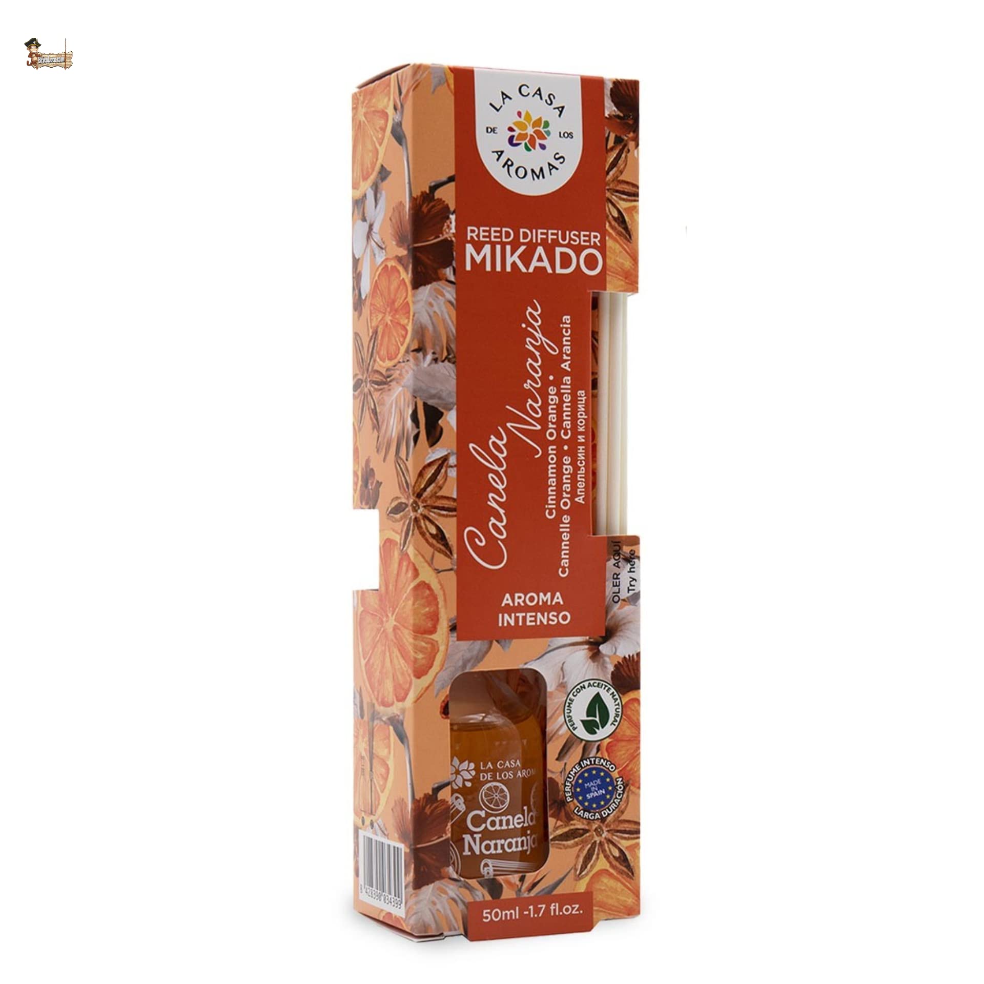 BricoLoco.com. Mikado 50ml aroma cannella arancione; più comodo e sicuro delle candele. Deodorante per casa, casa, camera. (5)