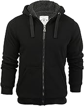 Mens Hoodies Fleece Sherpa Lined Winter Warm Full Zip Up Hoodie Sweatshirt Long Sleeve Jumper Men Jackets