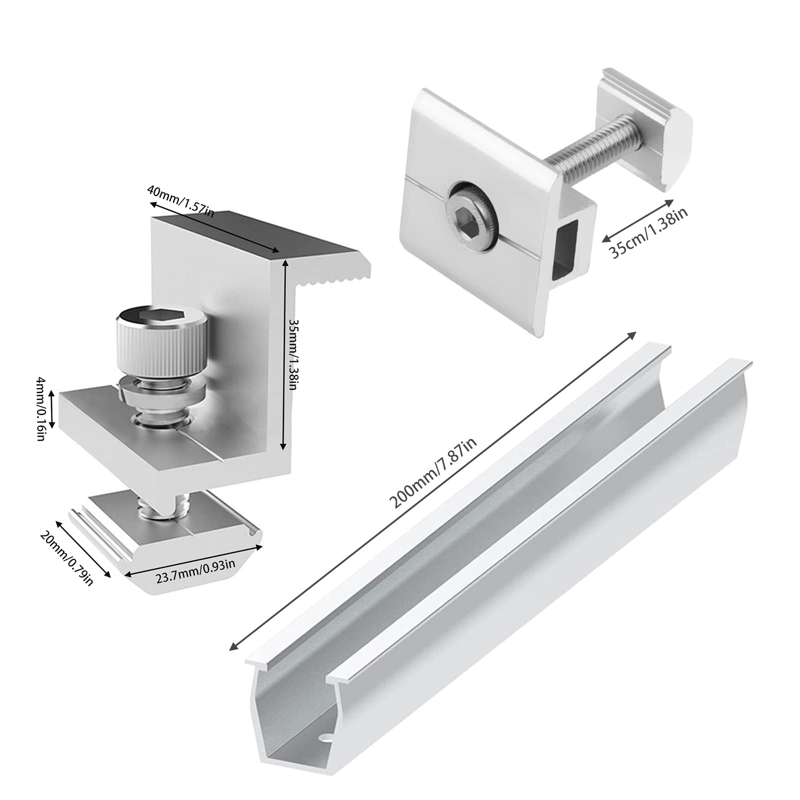 Snapklik.com : Copgge Solar Panel Roof Mounting Kit Aluminium Solar ...