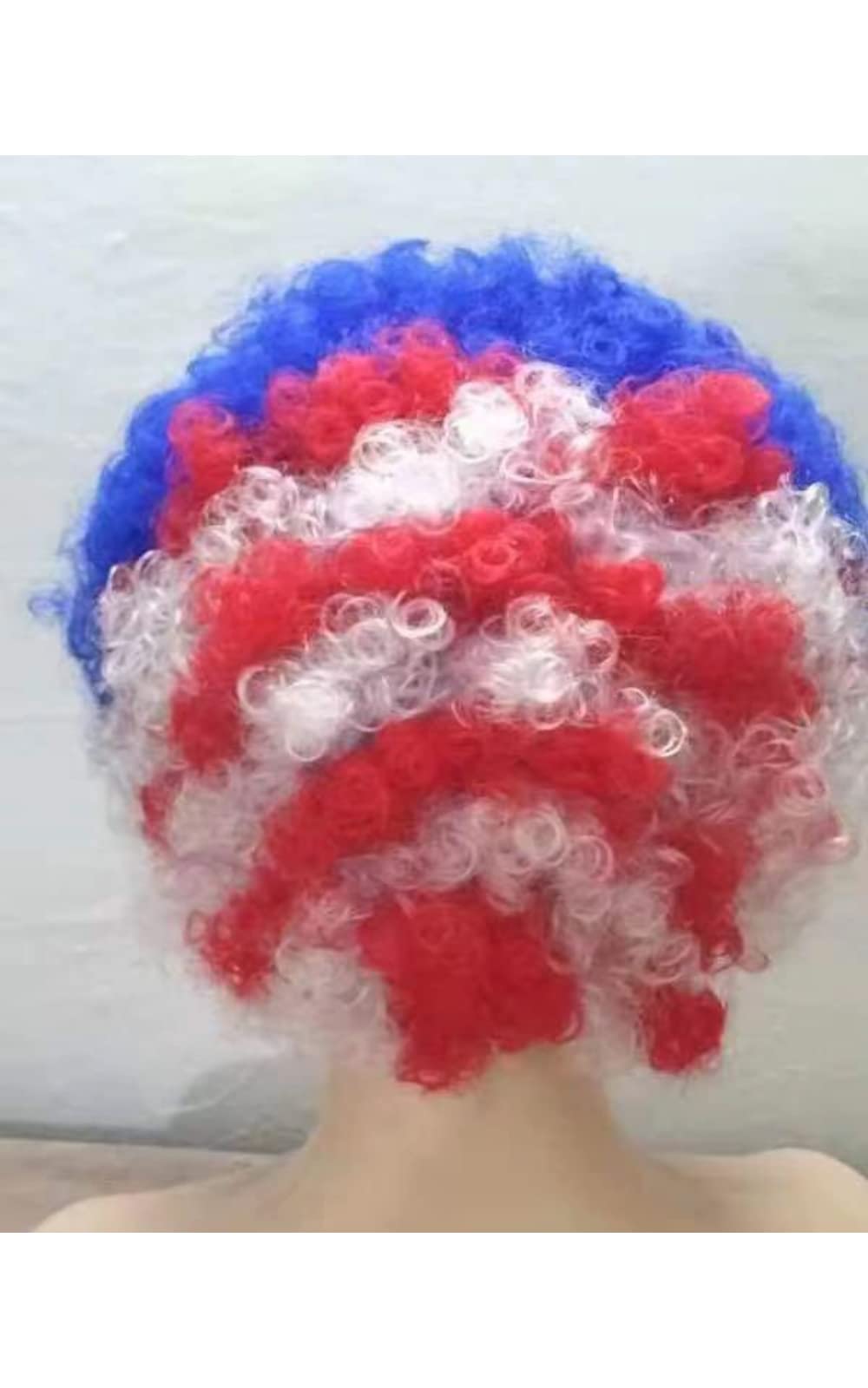 United States National Flag Short Curly Wig 2022 World Cup Short Curly Flag Wig Fans Cheer Supplies