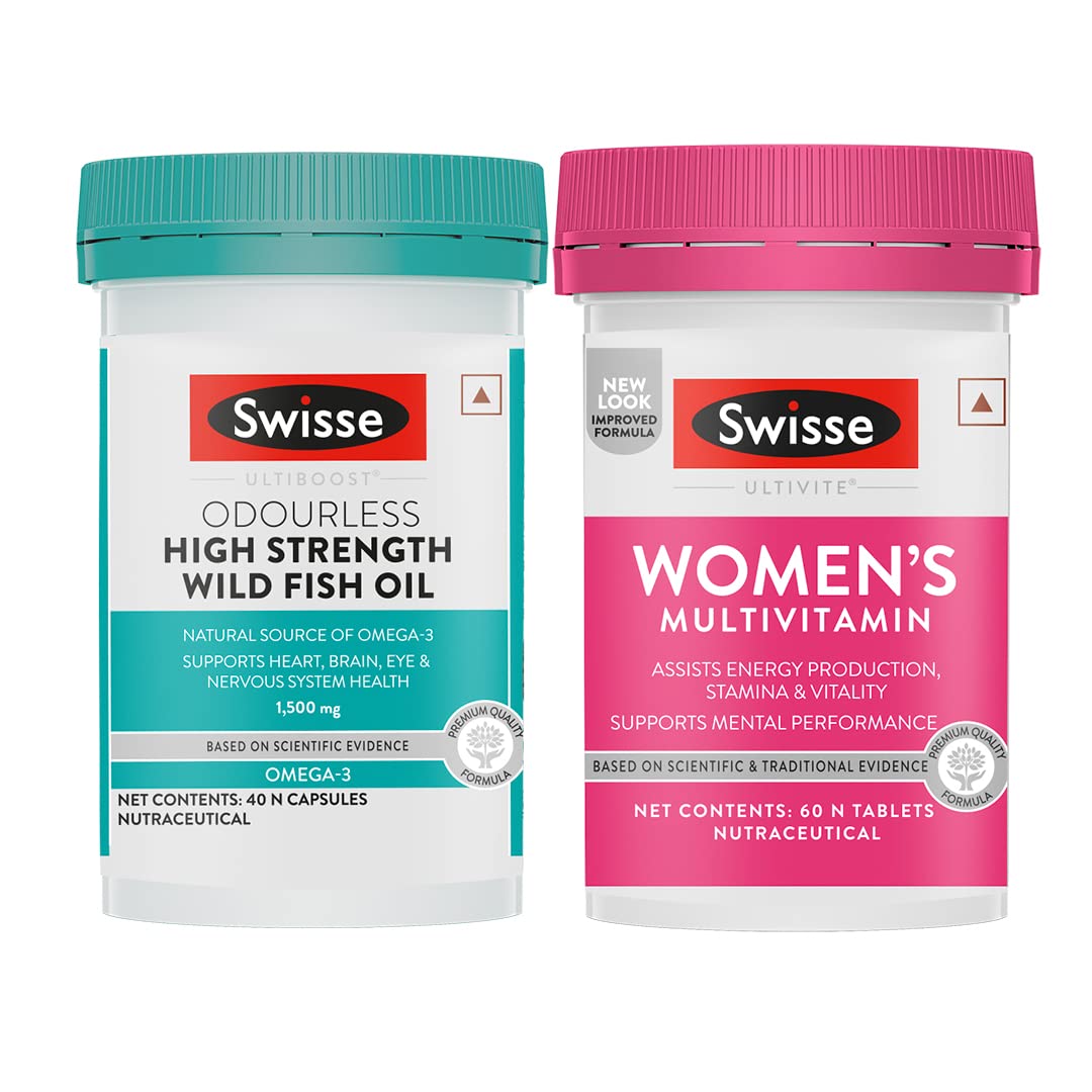 Swisse Womens Health Combo - Womens Multivitamin (30 Tablets) & Fish Oil (40 Tablets) (B09P5FZZ8Q) Amazon Price History, Amazon Price Tracker