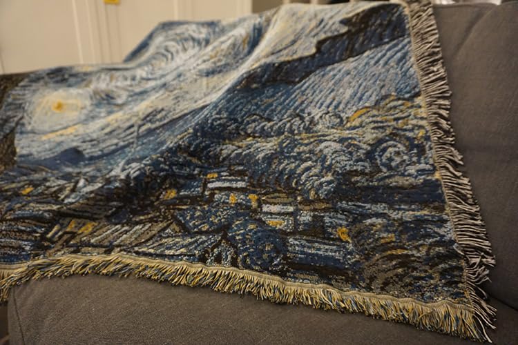 Amazon｜ソファカバー・マルチカバー ブランケット 星月夜 コットン