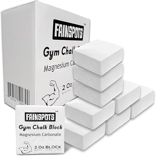 Tiza de magnesio para levantamiento de pesas, polvo de tiza atlética de carbonato de magnesio, 8 piezas, regalos para escaladores de roca, excelente