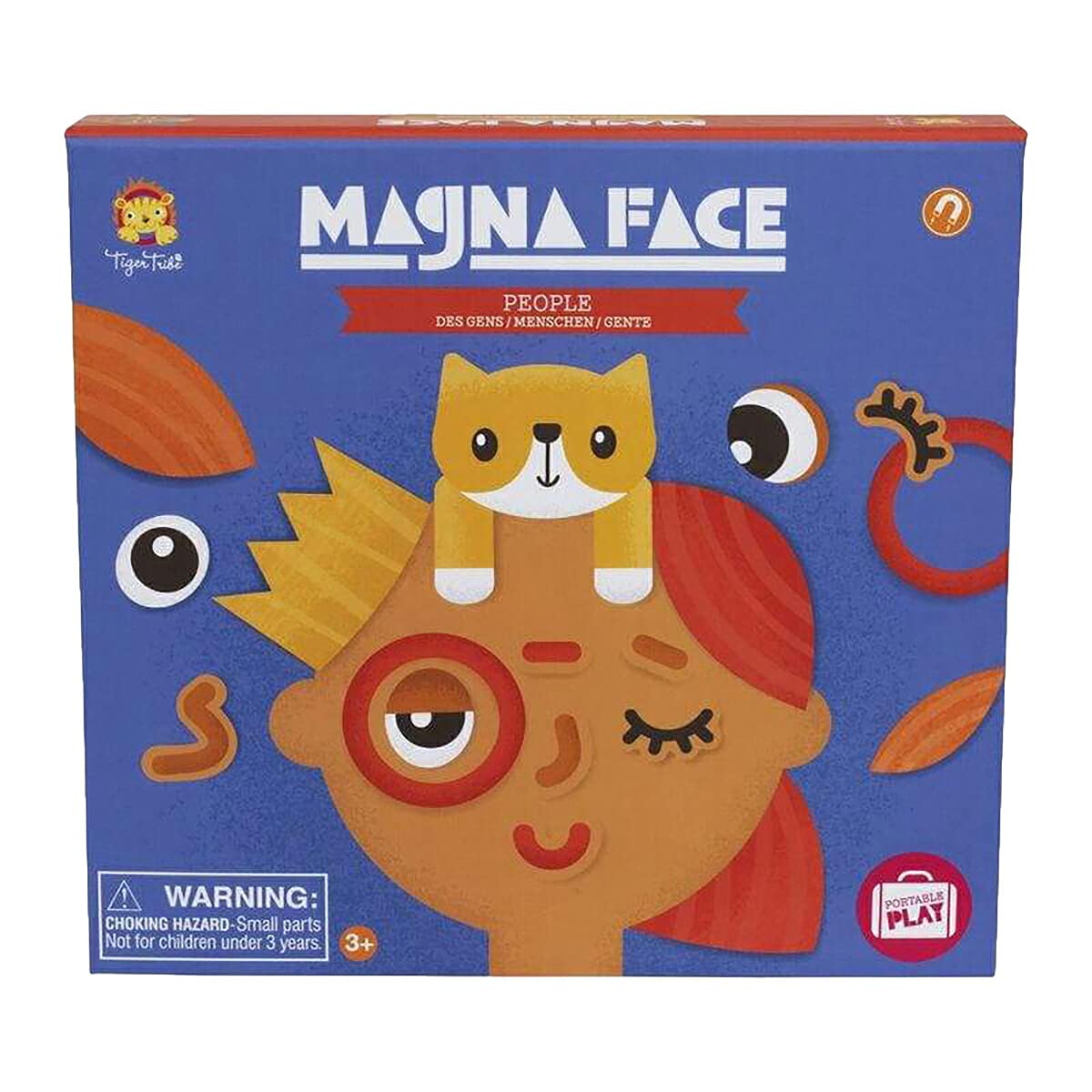 Tiger Tribe 3761905 Magna Face/People Educational Aid Of Magnetic Letters And Words, Multicoloured