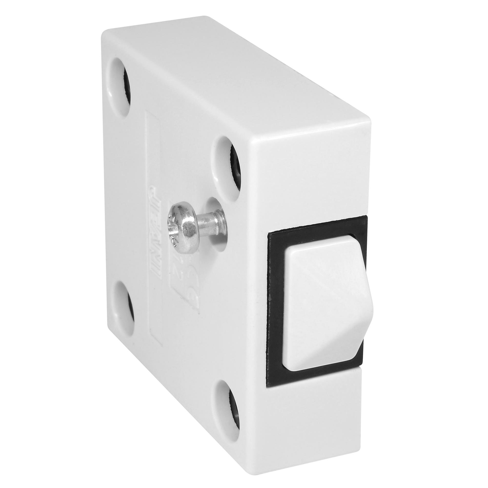 White Surface Push To Break Door Light Switch 2A 230V