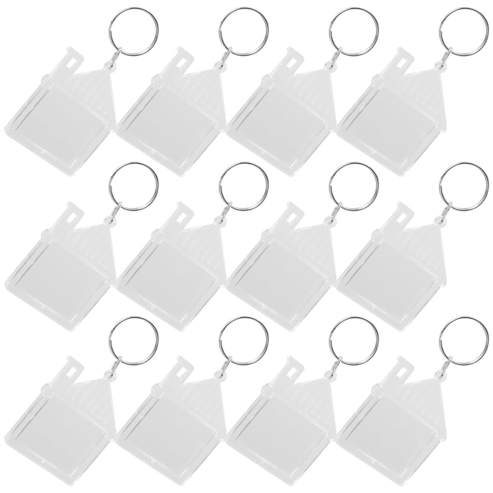 Artibetter Portachiavi in Acrilico Trasparente 100 Cornice per, Resistente e Confortevole a Forma per Personalizzare Chiavi