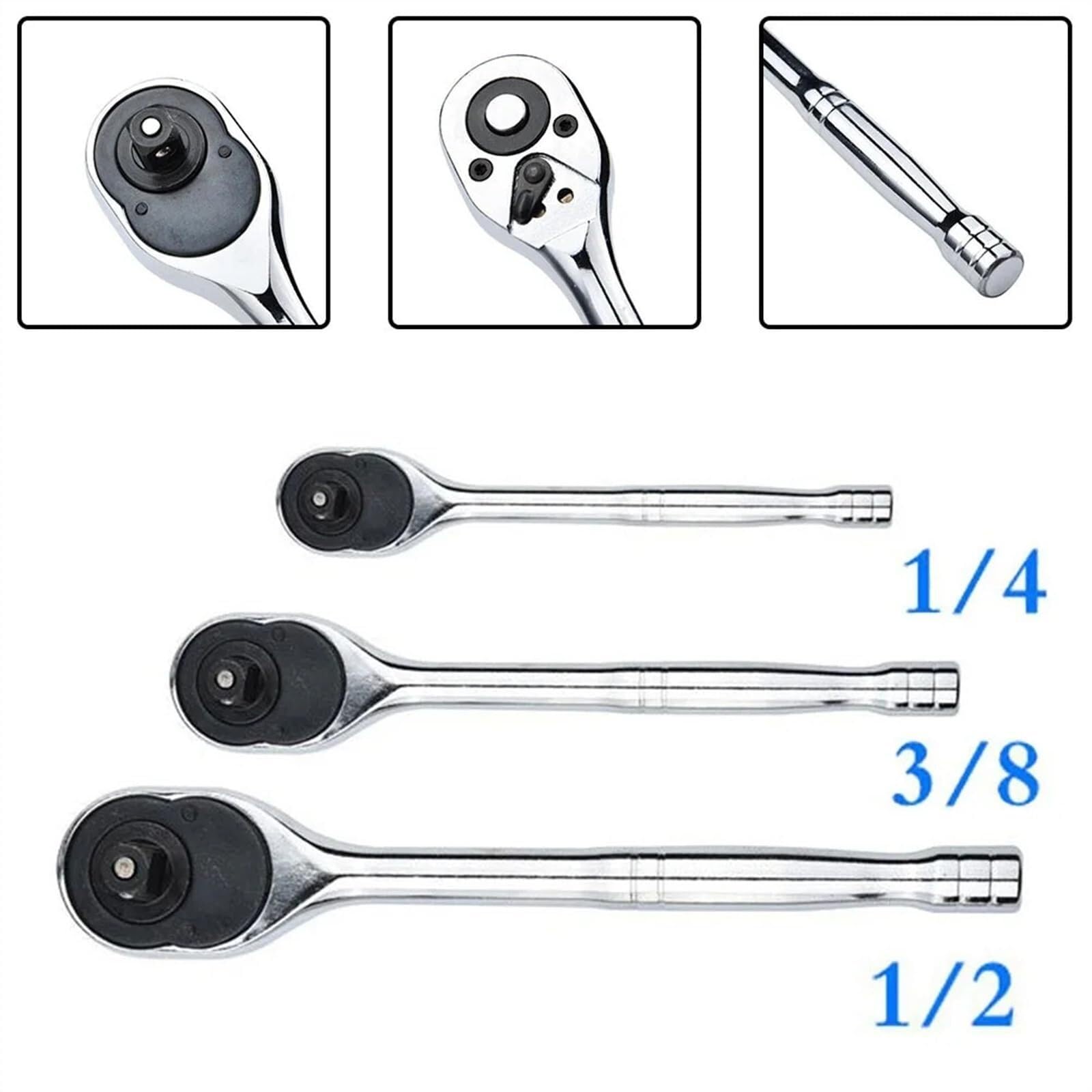 Chiave Dinamometrica Set Di Chiavi A Cricchetto 1/4,3/8,1/2 Chiave Dinamometrica A Strumento Manuale Reversibile A Sgancio Rapido(1/2")