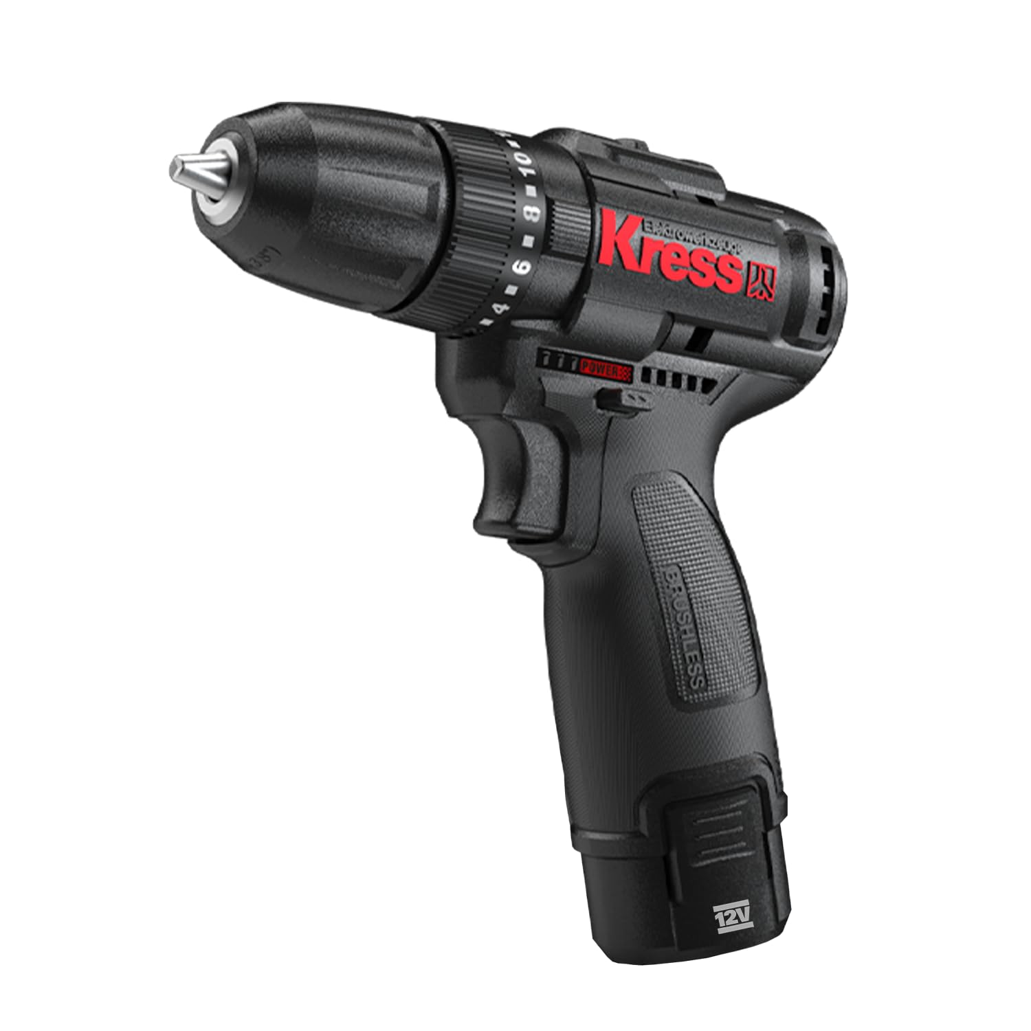 Kress 38Nm Brushless Impact Drill 12 V Li-ion Battery 1700 RPM, 38Nm Torque | Drilling Capacity Steel 10 mm, Wood 20 mm| KU202.1 (1 Year Machine & 6 Months Battery Warranty, Black)-image-12