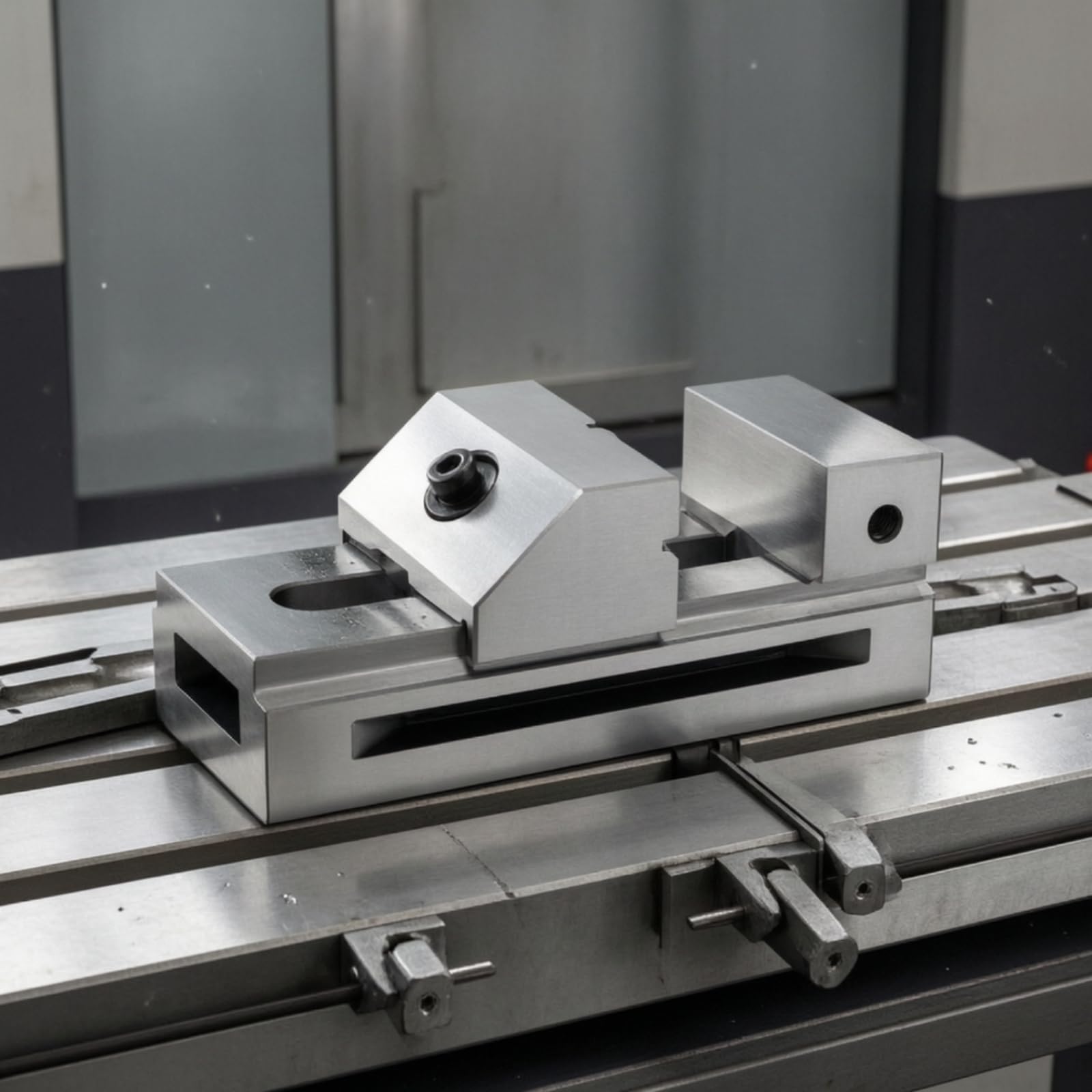 Tornillo de Banco Seno Precisión Vise de Máquina Mordaza con Base Rotatoria y Escala de Ángulo Acero Aleación Resistente Ajustes Precisos 0.005 Mm