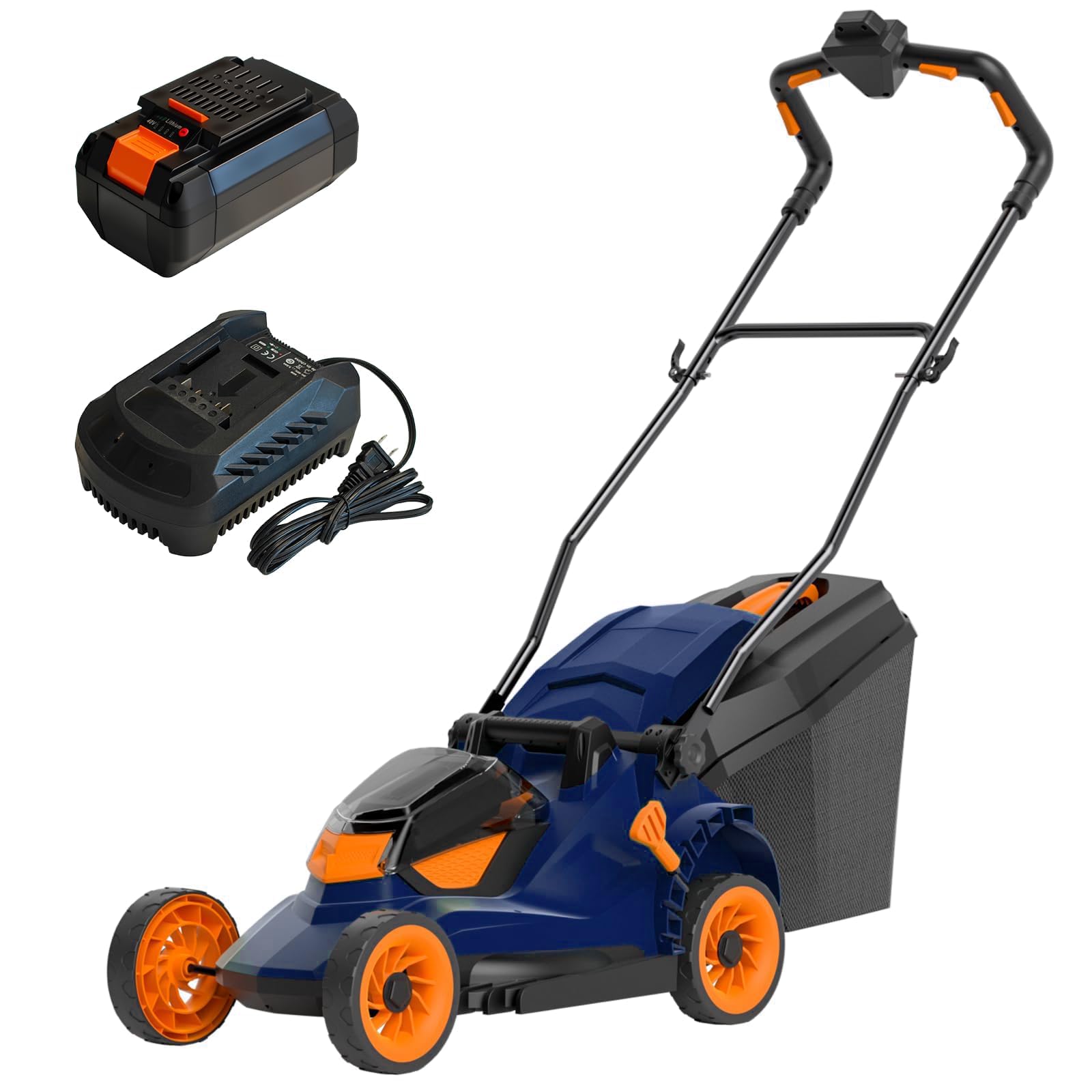 MZK 40V 17-Inch Brushless Lawn Mower, Cordless Push Mower