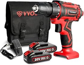 WOSAI Furadeira sem fio com bateria de íon de lítio de 2 × 20V 1,5Ah, chave de fenda elétrica 28N.m de torque, mini acionador de energia sem fio ferramentas elétricas DIY,bolsa de ferramentas