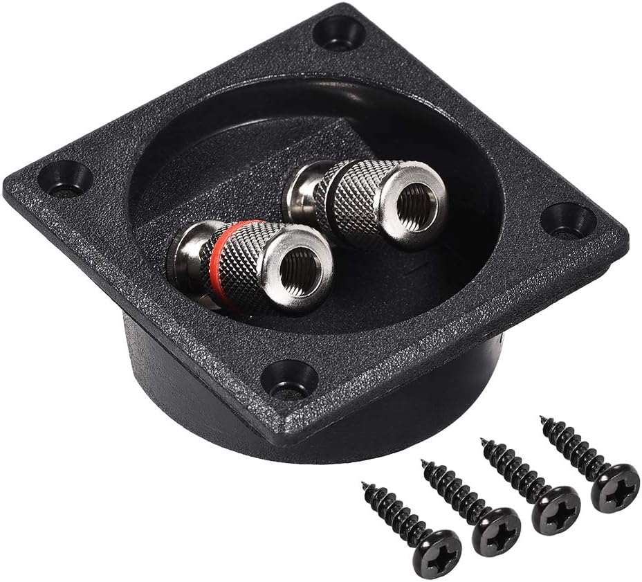 Sourcingmap 2Way Square Speaker Box Terminal Binding Post for Stereo Screw Cup Connectors