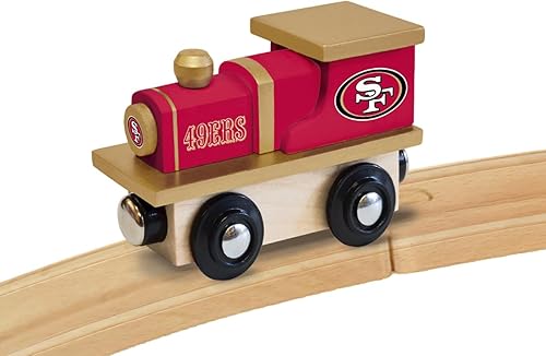 Miniatura 4 de MasterPieces NFL San Francisco 49ers - Tren de juguete de madera real, para mayores de 3 años, color negro