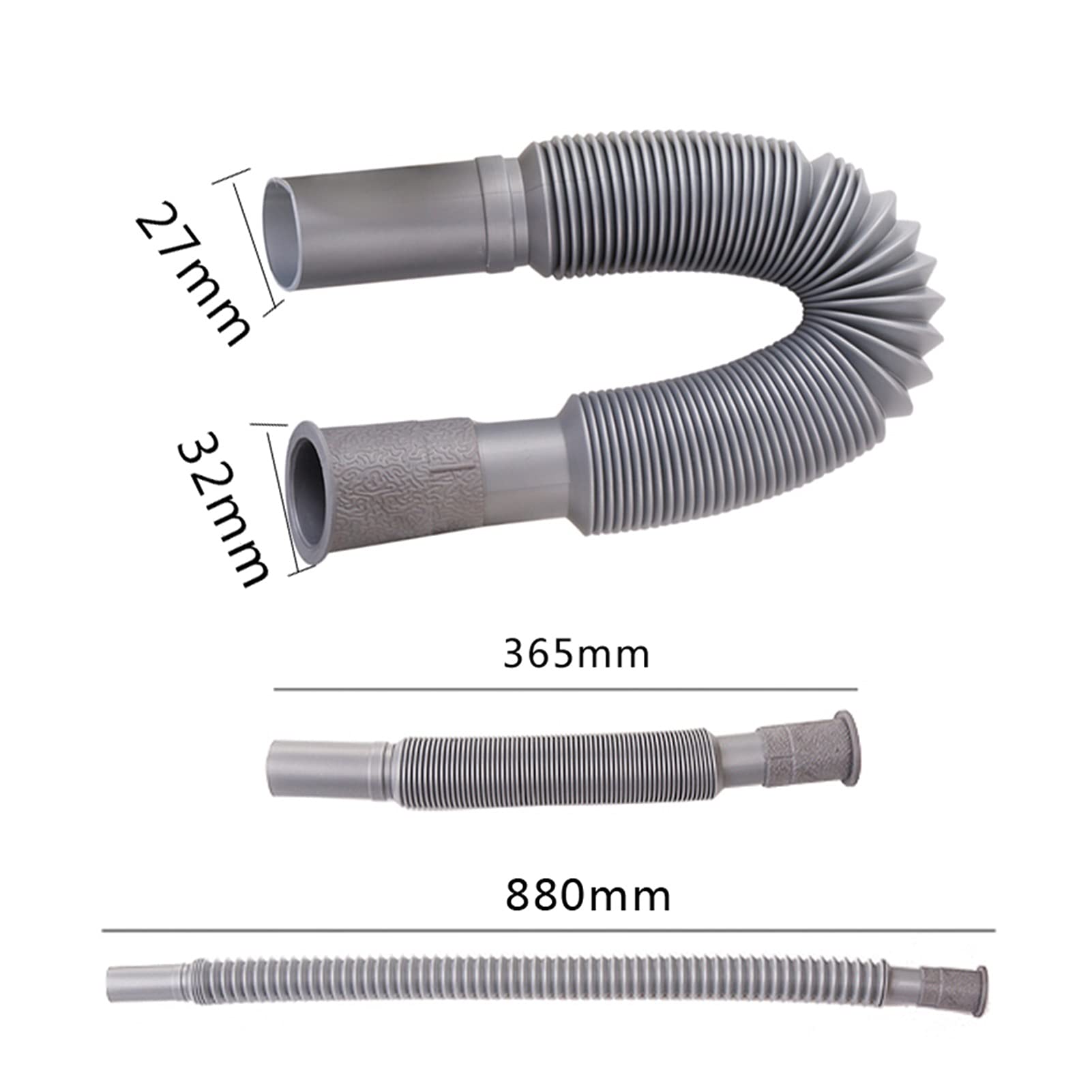 Tanque Cuenca de Drenaje de plástico 36cm Fontanería Flexible de desagüe del Fregadero de Cocina Manguera del escurridor de Fontanería Tubo Manguera
