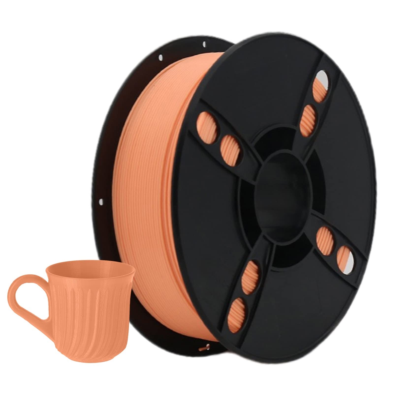 Filament pour imprimante 3D, Précision dimensionnelle multicolore lumineuse du filament 1.75mm de PLA d'imprimante 3D ±0.02mm(Glowing Orange)