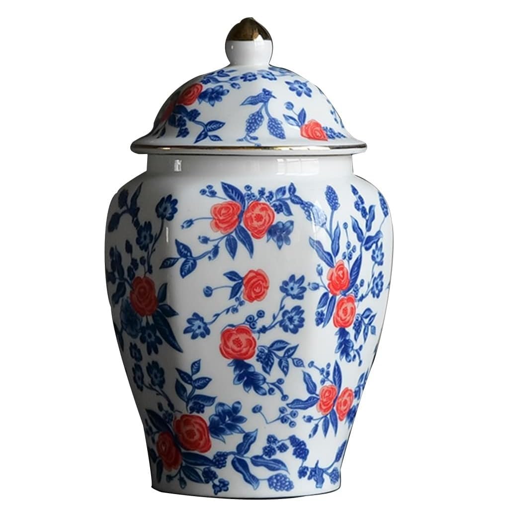Pots de stockage pot de gingembre vase en porcelaine avec couvercle