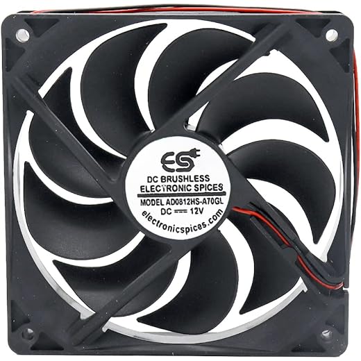 Electronic Spices 12025 475inch 120x120x25mm Brushless 12