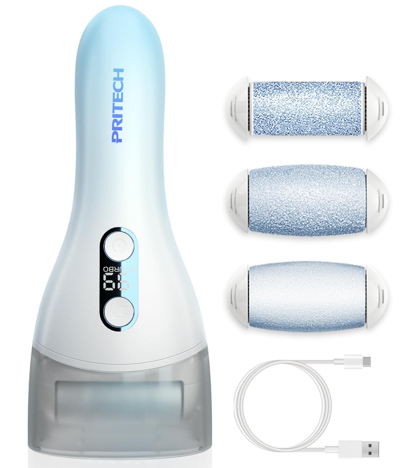 Electric Feet Callus Removers Rechargeable, Portable Electronic Foot File Pedicure Tools, Electric Callus Remover Kit, Professional Pedi Feet Care for Dead