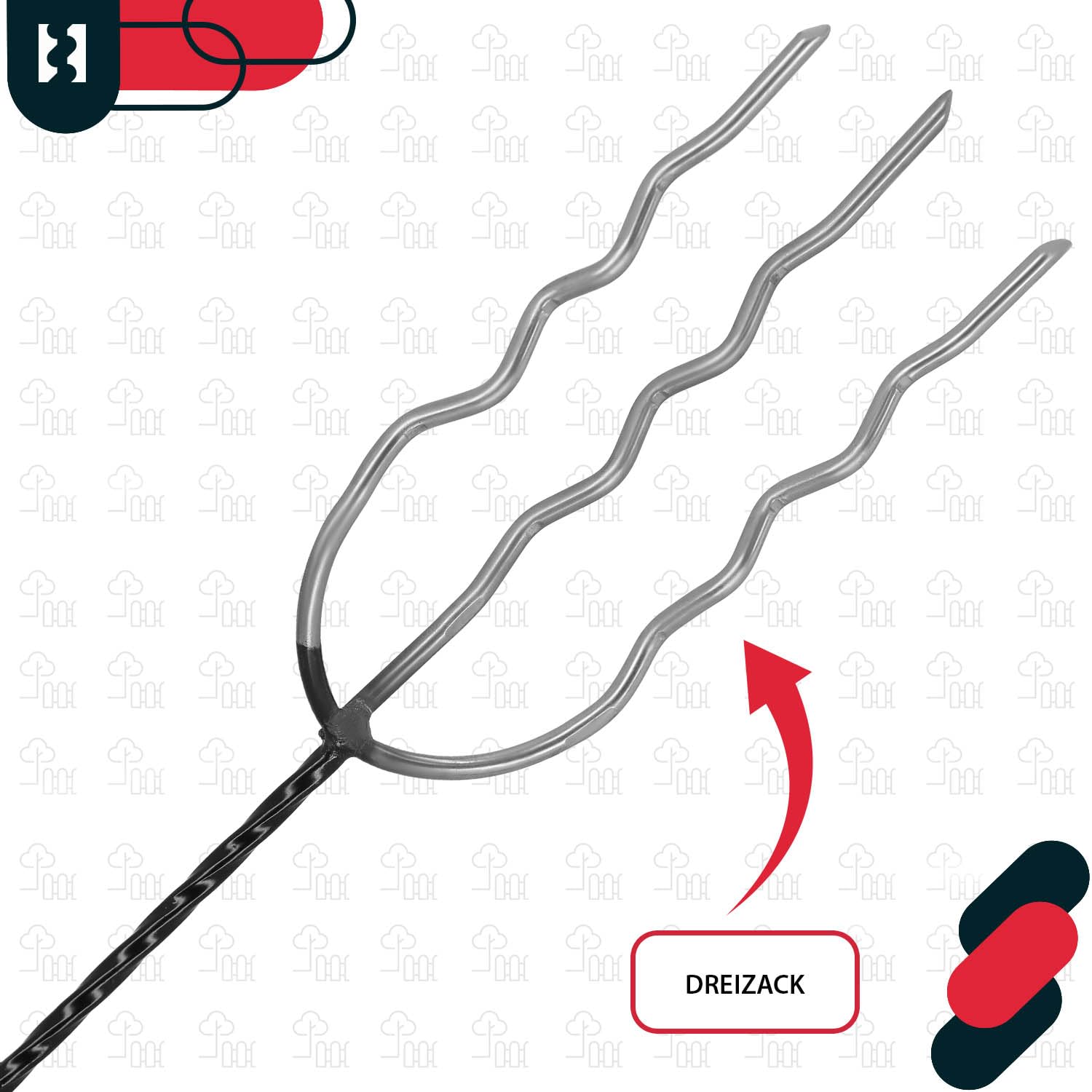 KOTARBAU® Widełki Ogniskowe Grillowe Widelec Trójzębny Na Ognisko Grilla Kijek Na Kiełbasę 123 CM Zestaw 10 SZT