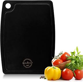 ROSMARINO Tagliere da Cucina Professionale 22 x 30 cm - Tagliere Rettangolare con Scanalatura per Alimenti, Cucina, BPA Senza, Resistente al Calore Antimicrobico e Lavabili in Lavastoviglie
