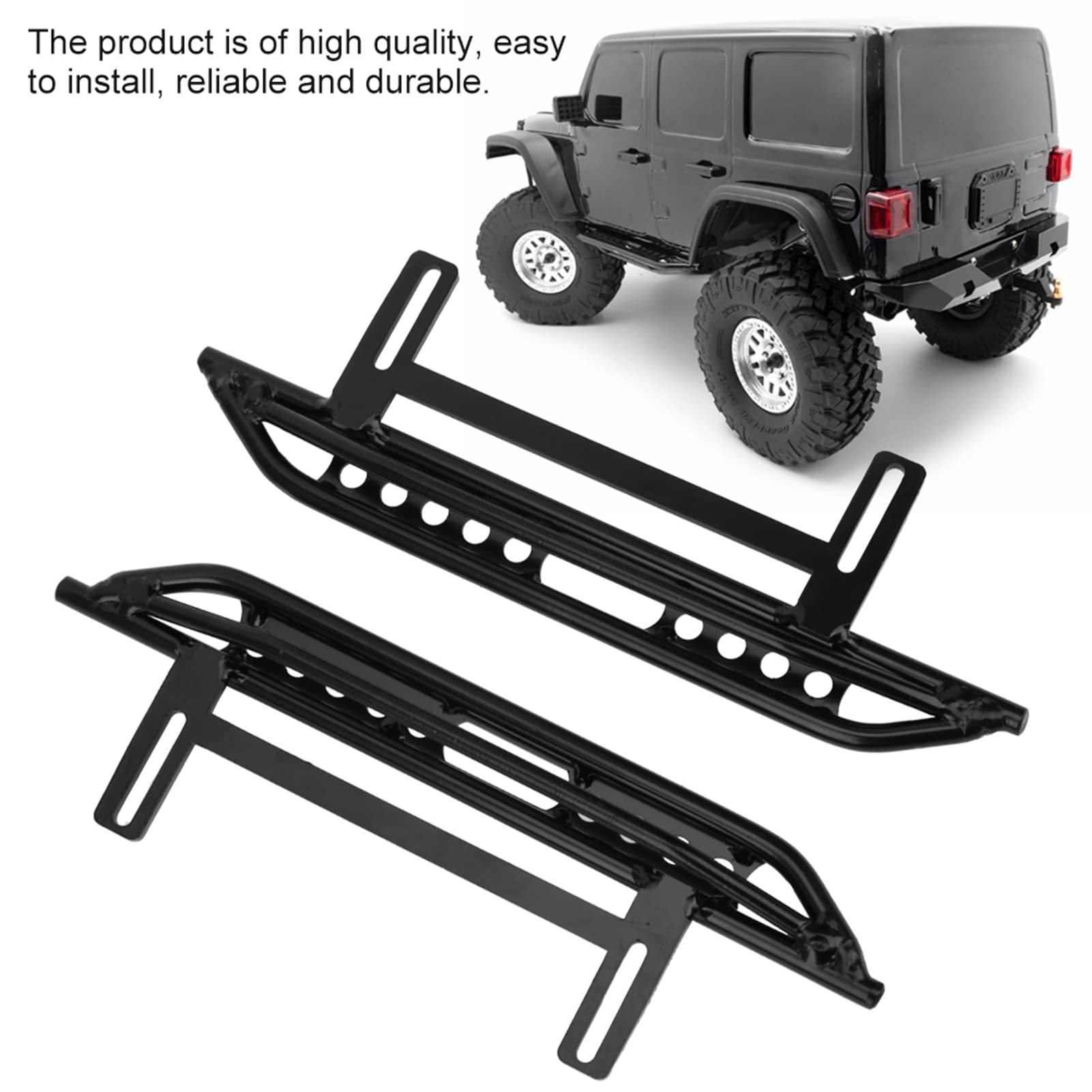 QANYEGN Side Step Board, Metal Footboard Pedal Plate, RC Car Side Pedal for RC Car Upgrade