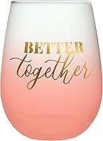 Vista 1 de Slant Collections Set de regalo de boda de copas de vino, 20 onzas, mejor juntos