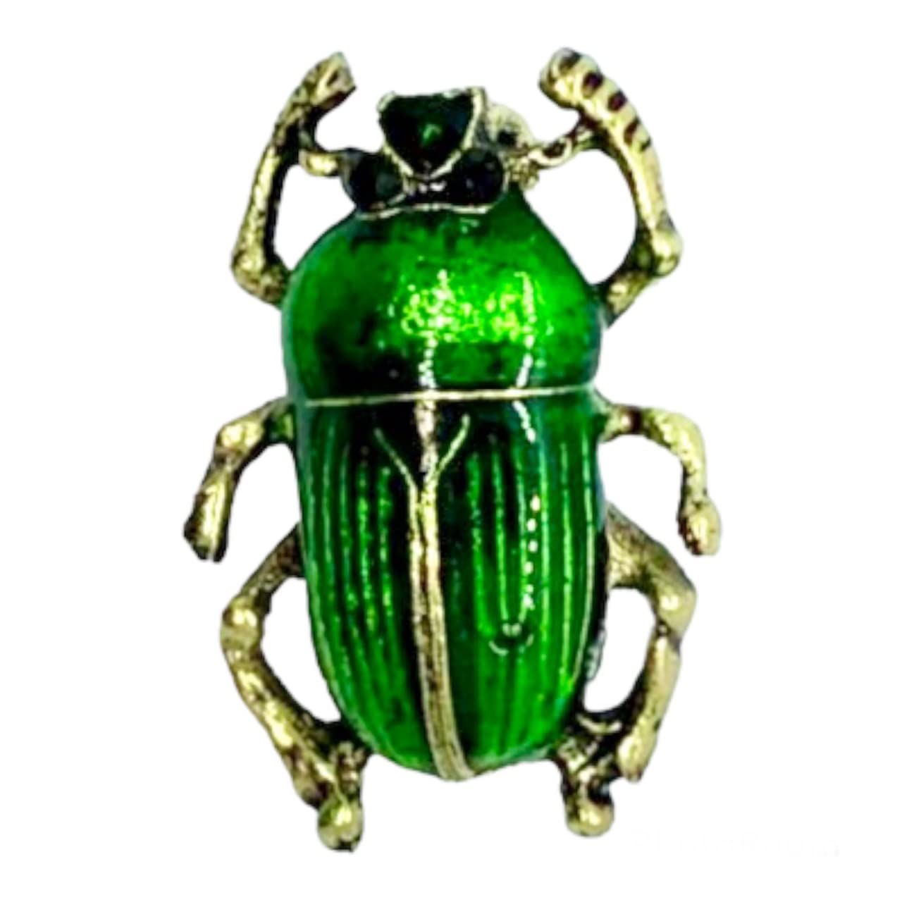 Amazon | [亜細亜宝飾堂] カナブン ブローチ グリーン コガネムシ 虫