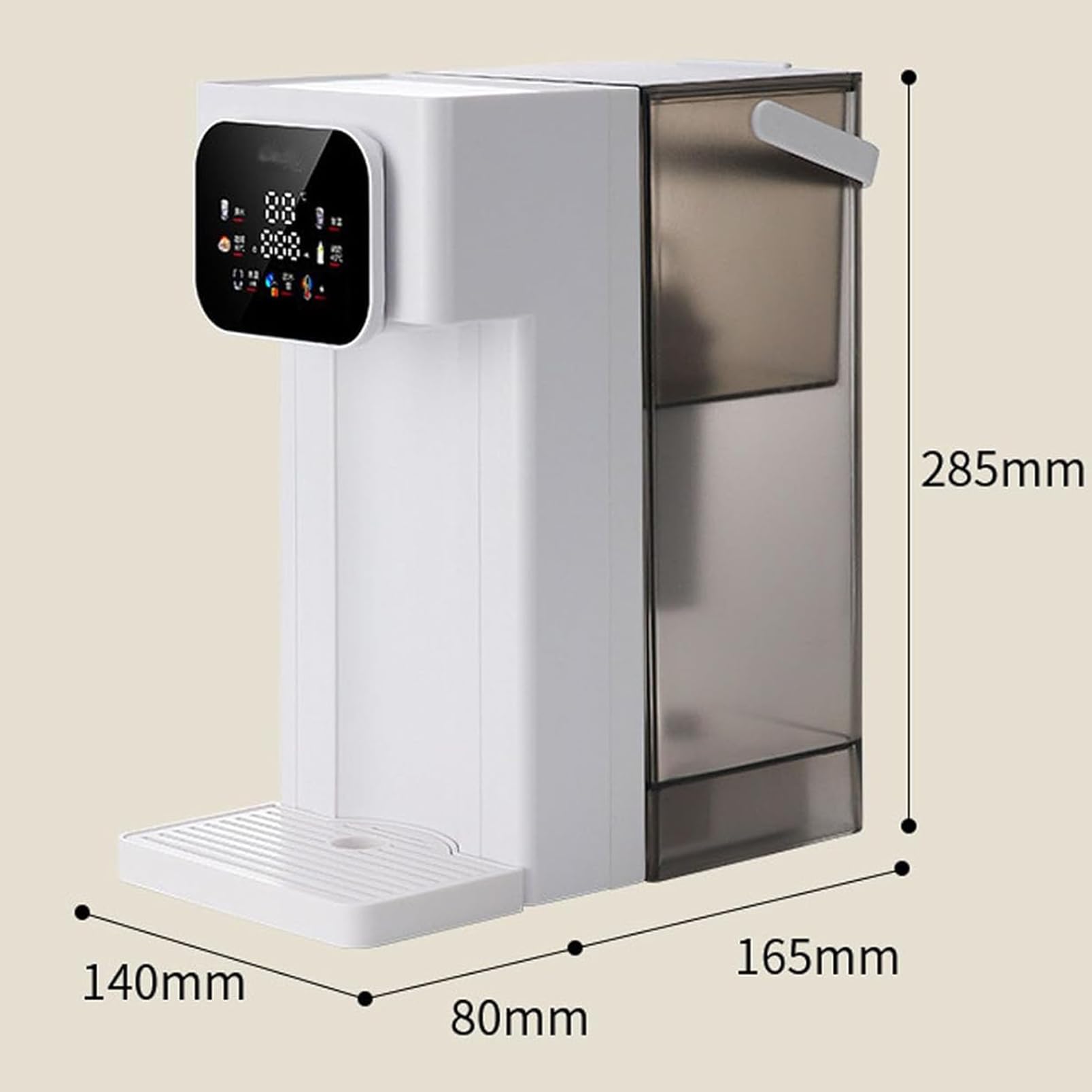 Distributore di acqua calda istantanea, macchina filtrante da tavolo da 3 litri con display touch LED, blocco bambini, 12 impostazioni di temperatura per casa, ufficio, cucina